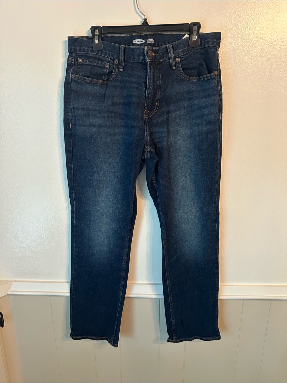 Old Navy Men’s Dark Blue Straight-Leg Jeans - Size: 33X30